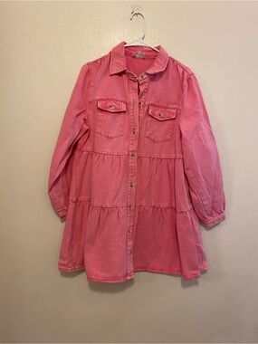 ANDRÉE BY UNIT Pink Casual Button-Front Dress